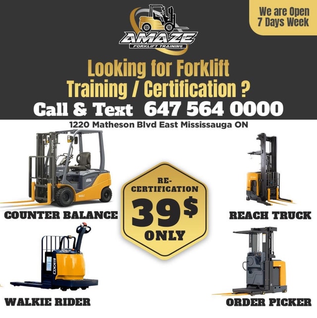 Forklift Training & License Start 39 Job Assistance Available