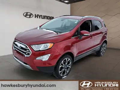 Check out this 2018 Ford EcoSport Titanium in Red with only 52,385 km. This compact SUV is a great c...