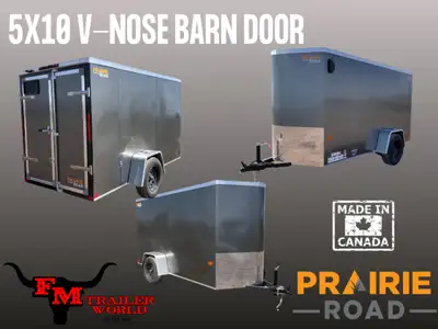 5'x10' Rainbow Prairie Road Cargo Trailer Barn Door Single 3500# Axle - Cash price No Dealer Fees -...