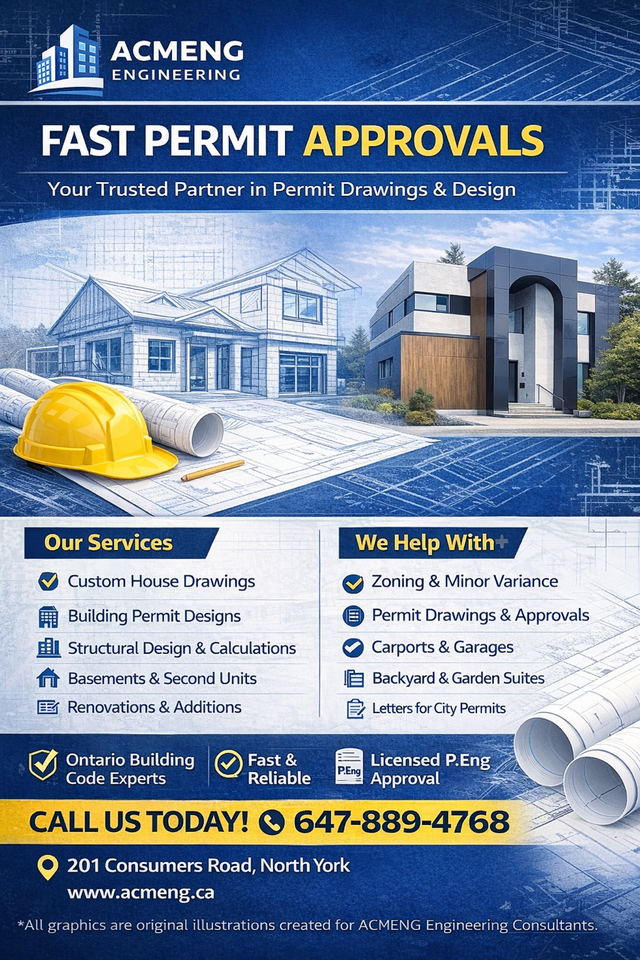 BUILDING PERMIT - ARCHITECTURAL AND STRUCTURAL PERMITS-BASEMENT in Renovations, General Contracting & Handyman in City of Toronto - Image 6