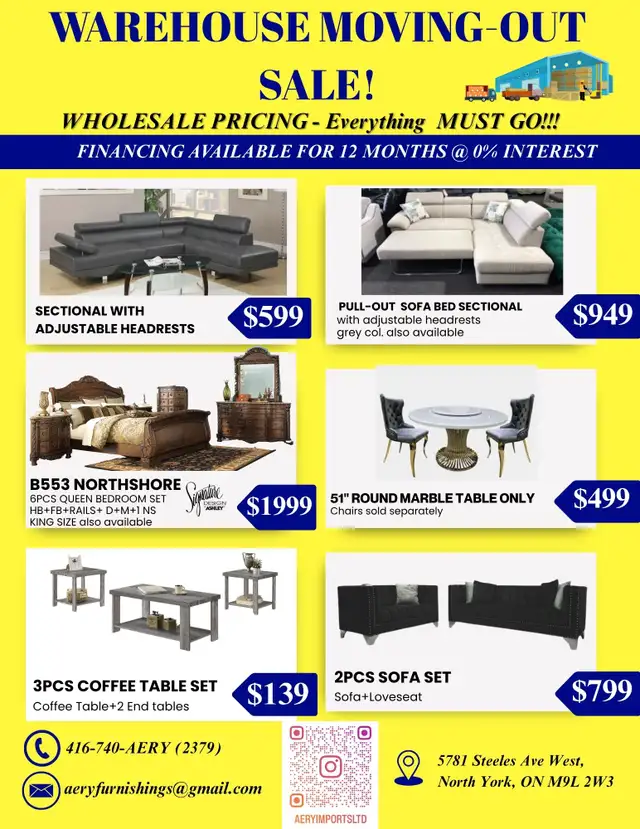 Warehouse Moving-Out Furniture Sale!!63235120457089121