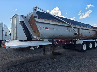 2009 CROSS COUNTRY DEMOLITION END DUMP TRAILER 32 FT BOX TUB STYLE BOX ELECTRIC TARP AIRIRDE STEEL S...