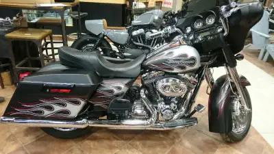 2010 Harley-Davidson CVO Ultra Classic Converted to Streetglide -Black Denim/Silver Flames, H-D. cus...