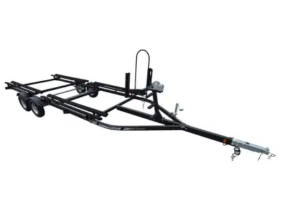 The 2024 Karavan KDPT-1822-TBD-45 is a tandem-axle drive-on pontoon trailer built to accommodate pon...