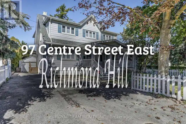 97 CENTRE STREET E Richmond Hill (Crosby), Ontario