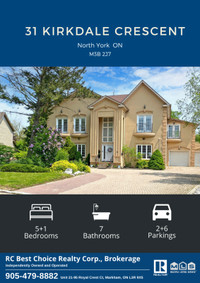 North York Prime Location Exquisite 5 Bedroom Home For Sale!