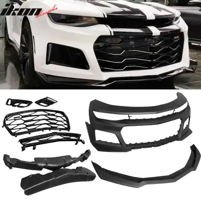 CHEVY CAMARO ZL1 1LE FRONT BUMPER SPOILER HOOD SIDE SKIRTS BODY KIT FITS 2016 2017 2018 FITS V8 AND...