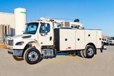 2025 Freightliner M2 106+ 4x4 w/ attached Summit 14ft service body: -14ft steel body construction wi...