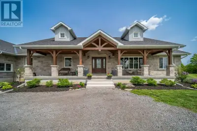 Situated on over 16 acres of serene countryside, this exquisite stone bungalow, built in 2022, offer...