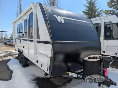 Winnebago Micro Minnie travel trailer 2000MRB highlights: Bath Wardrobe/Linen Closet Front Murphy Be...