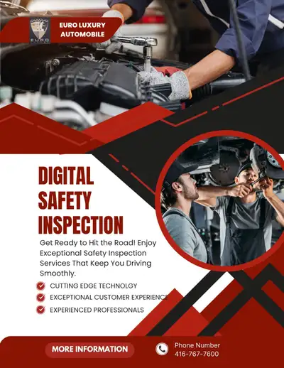 Safety Certification all vehicles. Also available on Sundays!, View more
