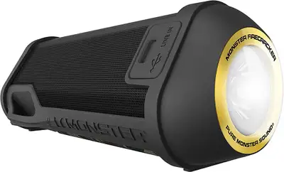 MONSTER FIRECRACKER  Bluetooth Campsite Speaker with Flashlight, View more