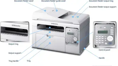 Samsung SCX-3405FW Wireless Laser Multifunction Printer, View more