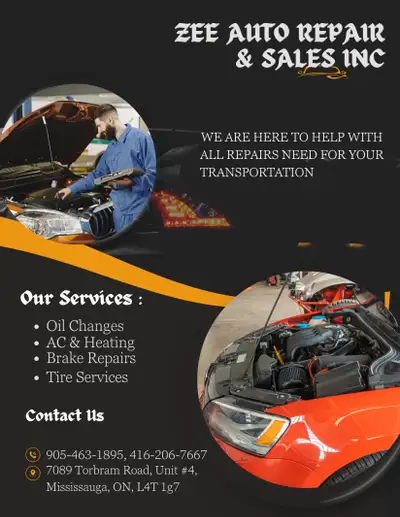 Zee Auto Repair & Sales Inc Contact Us: +1(416)-206-7667 Email: zeeauto1968@gmail.com Address: 7089...