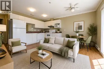 Welcome to Unit 413 at 3133 Tillicum Road, a bright and well-maintained top-floor 1-bedroom home ove...