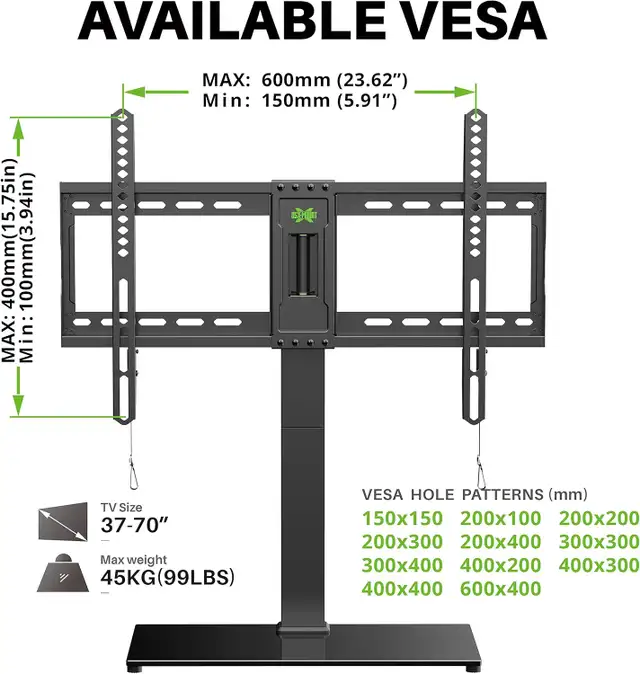 UNIVERSAL TABLE TOP TV STAND FOR 32" TO 70" in General Electronics in City of Toronto - Image 7
