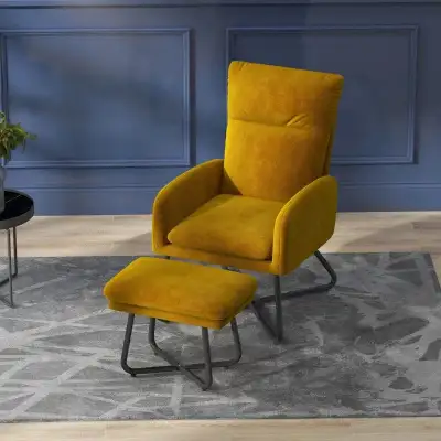 HOMCOM Modern Accent Chair with OttomanID# 16445, View more