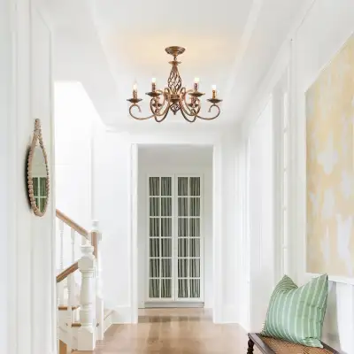 Ganeed Rustic 6-Light Antique Bronze Pendant Chandeli... ID# 312, View more