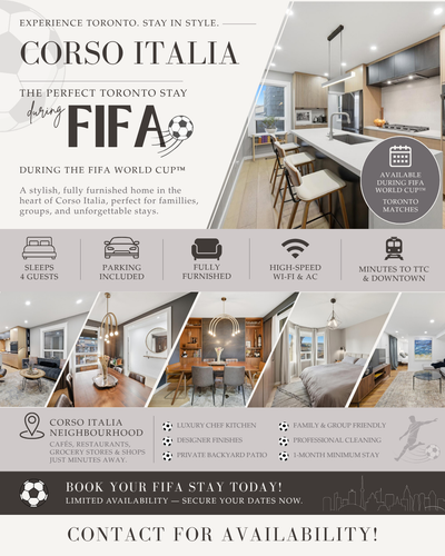 Welcome to your home away from home during the FIFA World Cup! This beautifully renovated Toronto ho...