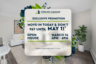Limited Time Offer | Move In Today & Don't Pay Until May 1!* OPEN HOUSE | March 14 from 4:00 pm to 6...