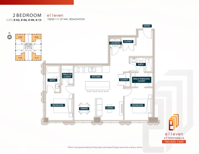 E11even 2 Bedroom Apartment for Rent Long Term Rentals Edmonton