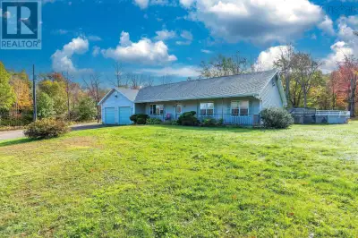 Welcome to this spacious rancher on slab with in floor heat and located on a 5 acre lot in Gaspereau...