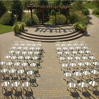 WHITE BISTRO CHAIRS TABLES FOR RENT GREAT FOR ANY OCCASION