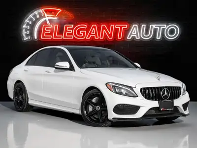 2017 Mercedes Benz C-300 AMG SPORT White Exterior on Grey Interior comes with Navigation and Back up...