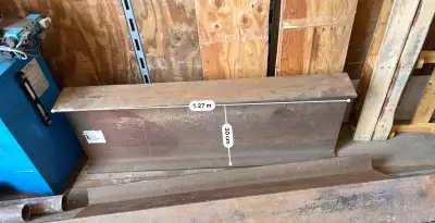 Two steel I beams. Measurements in pictures. $120 each. OVERHEAD I BEAM from one ton overhead crane....
