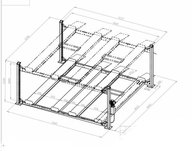 New double parking lift, 4 post car hoist ,car storage, car lift in Heavy Equipment Parts & Accessories in Edmonton - Image 2