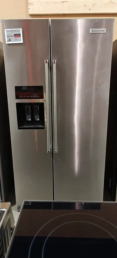 KitchenAid 22.6 cu ft. Counter-Depth Side-by-Side Refrigerator, View more