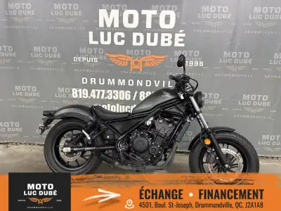 2022 Honda Rebel 500 Honda Rebel 500 2022 SEULEMENT 1 162 KM FREINS ABS LUMIÈRE LED ÉCHAPPEMENT SPOR...