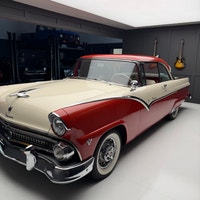Step back into the golden era of automotive design with this beautifully restored 1955 Ford Fairlane... (image 1)