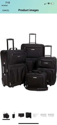 Three piece luggage set