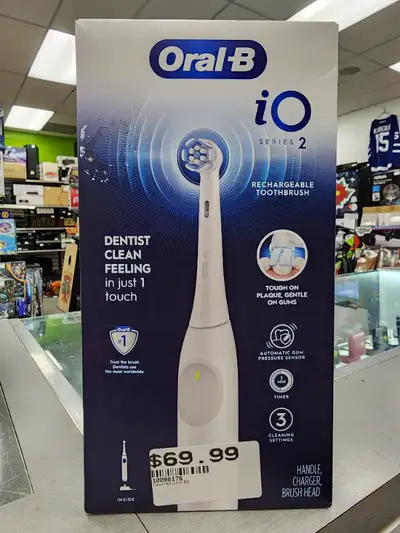 Oral-B iO Series 2 Rechargeable Toothbrush - BRAND NEW - Automatic gum pressure sensor - 2 Minute ti...