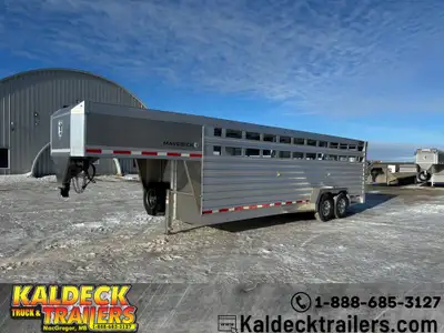 2026 6in.11in. x 24in. Maverick Livestock Trailer 14K - (2) 7000# Torsion Axles with EZ Lube Hubs -...