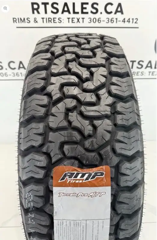 275/70/18 AMP All terrain tires Black Rims Ford F250 F350 in Tires & Rims in Edmonton - Image 3