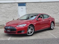 TRADED IN AT TESLA CANADA!! 290,000KM'S!! BEAUTIFUL SUNSET RED PEARL ON RARE WHITE LEATHER INTERIOR!... (image 2)
