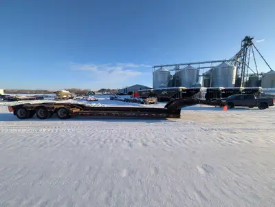 2002 Knight Double Drop RGN Lowbed 10 wide Lowboy mechanical detach neck., 10x24 main deck 2 pin nec...