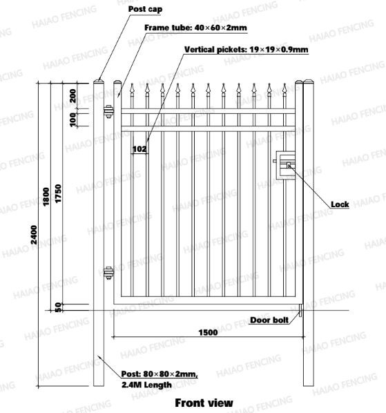 NEW 88 FT ORNAMENTAL WROUGHT IRON GATE & FENCE PANEL KIT 5120610 in Decks & Fences in Calgary - Image 4