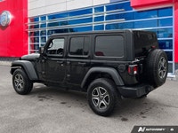 Lease Return, Super Low Kilometers, One Owner, Black 2022 Jeep Wrangler Unlimited Sport 4X4, 8-Speed... (image 3)