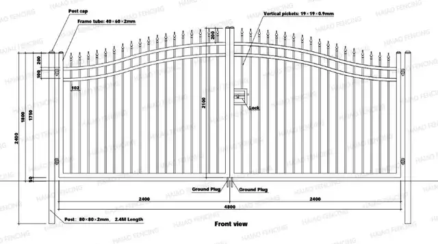 NEW 88 FT ORNAMENTAL WROUGHT IRON GATE & FENCE PANEL KIT 5120610 in Decks & Fences in Saskatoon - Image 7