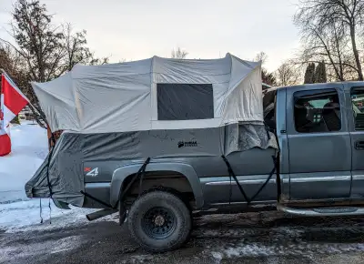 Kodiak canvas truck tent for long box pickup. Used once. Very easy set up and take down. Perfect for...
