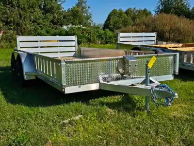 New 82" x 14' StrongHaul Trailer All Aluminum 2x3500lb Axles 15" Radial Tires Aluminum Rims Wood Flo...