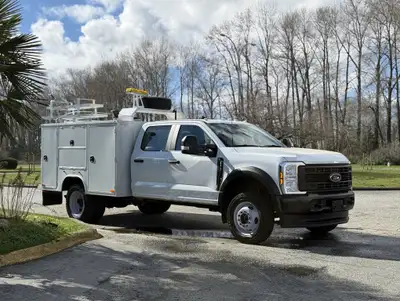2024 Ford F-550 2024 Ford F-550 XL Cab and Chassis 20 Engine Hours Espar Heater Roof Mounted Spare P...