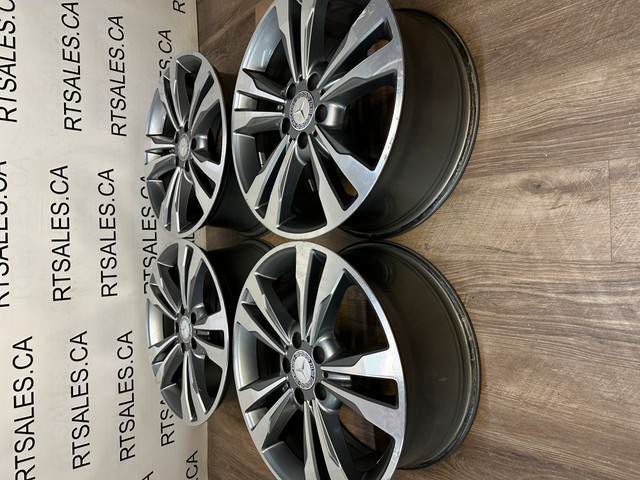 18x8 18x8.5 Mercedes Factory OEM Rims Staggered 5x112 (Takeoffs) in Tires & Rims in Saskatoon - Image 4