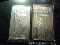 Liberty Mint 10oz & 5oz .999 Silver Bars Rare