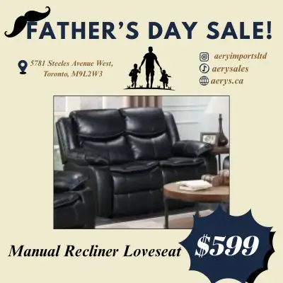 Because Dad’s favorite word is ‘recline’ Recliner Loveseats on Sale for Father’s Day! Offers valid t...