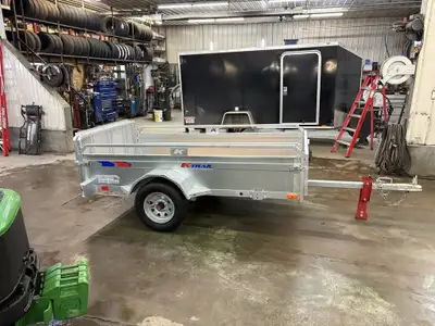 Remorque neuve k-trail 5699-SPO-RP 56 x 99 1 essieux 3500lb. panneau ouvrant avant suspension a lame...