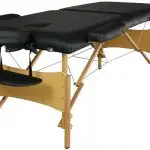 NEW BLACK 2 SECTION FOLDING WOOD MASSAGE TABLE MTT2 in Health & Special Needs in Lethbridge - Image 3